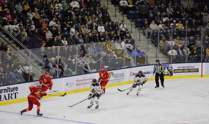 Midco Arena hosts inaugural hockey game