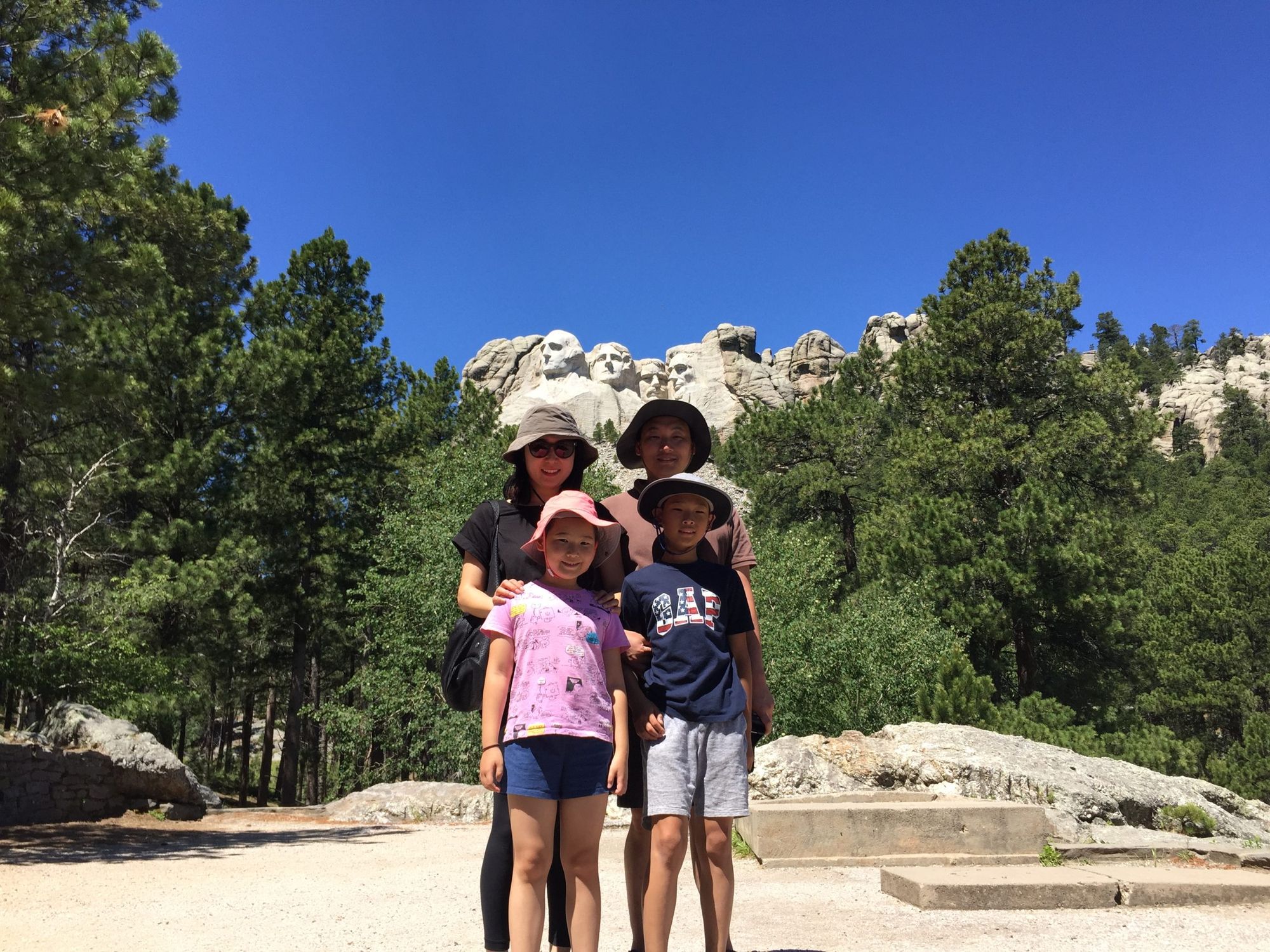 Jaekyo Seo and his family visit Mount Rushmore in the Black Hills National Park. Photo submitted by Jaekyo Seo.